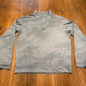 Peter Millar Top Mens Small Grey Golf 1/4 Zip Performance Pullover Perth Camo